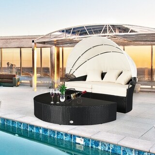 oriental outdoor furniture decor piece outdoor round daybed retractable garden canopy buy oriental sofas chairs sectionals online at overstock oriental outdoor furniture decor piece outdoor round daybed retractable garden canopy buy oriental sofas chairs sectionals online at overstock